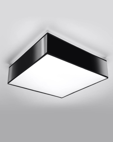 Plafonieră HORUS 35 BLACK + 2 becuri LED E27 3000K Warm 7.5W 620lm