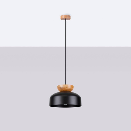 MARION lampă suspendată negru + 1x bec LED E27 3000K cald 7,5W 620lm