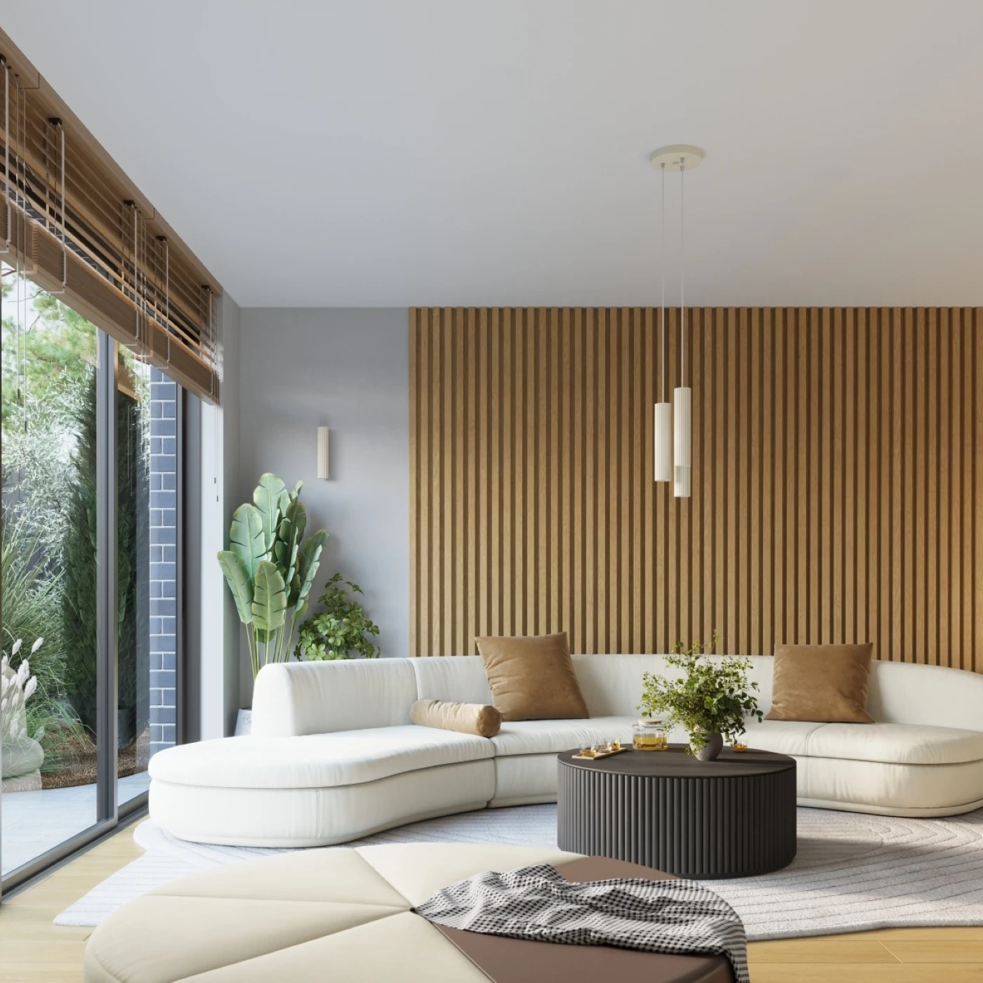 Lampă suspendată KARBON 3P bej