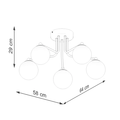Candelabru ASTRAL 5 negru