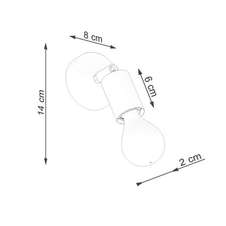 Lampă de perete FORNES 1 negru + 1x bec LED E27 4000K Rece 7,5W 690lm