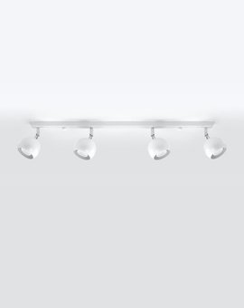 Plafonieră OCULARE 4L alb + 4x bec LED GU-10 3000K cald 7W 620lm