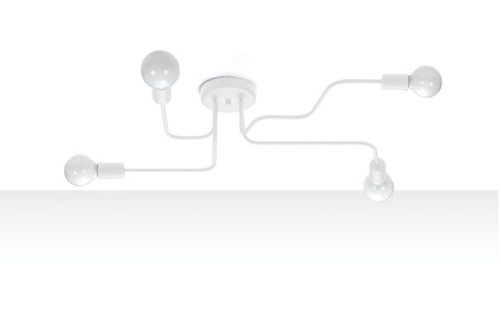 Candelabru HECTOR 4 alb + 4x bec LED E27 3000K cald 7.5W 620lm