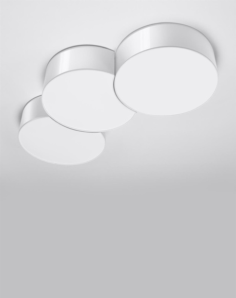 Plafonieră CIRCLE 3A alb + 6x bec LED E27 3000K cald 7.5W 620lm