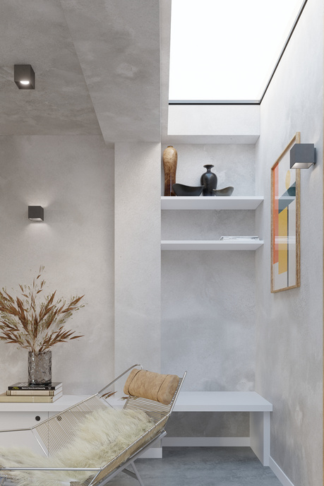 QUAD 1 lampă de perete antracit + 1x bec LED G9 3000K cald 4.5W 510lm