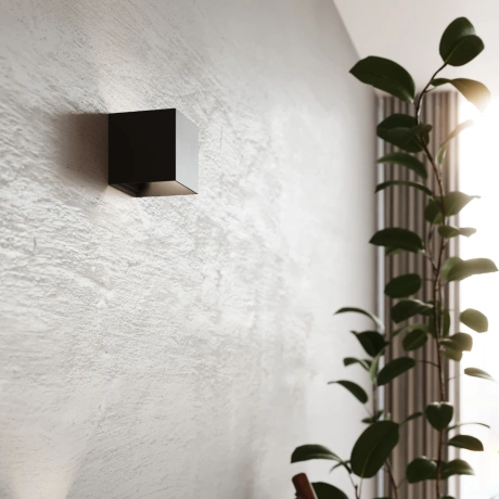 Lampă de perete LUCA negru LED IP54