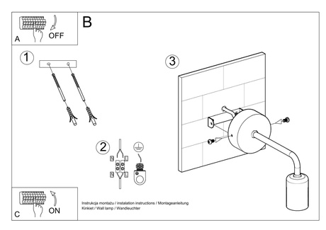 DUOMO lampă de perete + 1x bec LED E27 3000K cald 7.5W 620lm