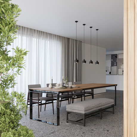 SAVAR 3 lampă suspendată negru + 3x bec LED E27 4000K rece 7,5W 690lm