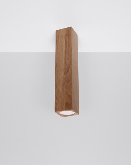 Plafonieră KEKE 30 oak + 1x bec LED GU-10 4000K Cold 7W 630lm