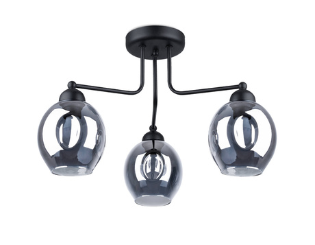 Candelabru FILLAN 3 negru + 3x bec LED E27 4000K rece 7,5W 690lm
