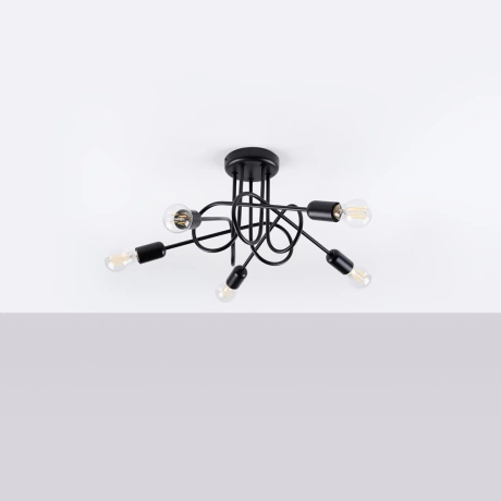 Candelabru LOOP 5 negru