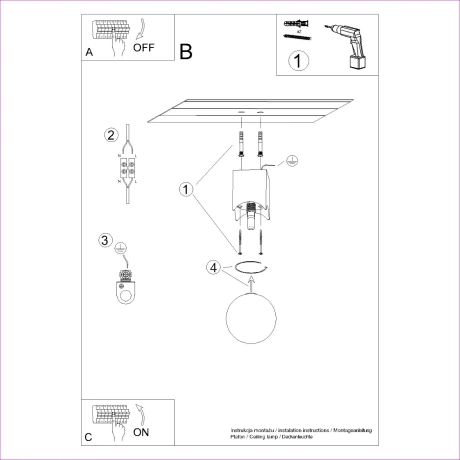 Plafonieră SOLIS lemn natural