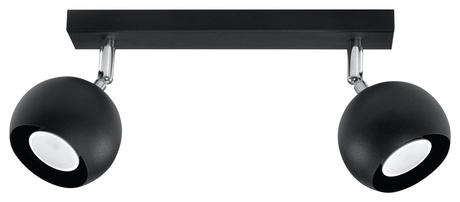 Plafonieră OCULARE 2 negru + 2x bec LED GU-10 3000K Warm 7W 620lm