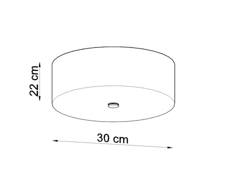 Plafonieră SKALA 30 alb + 3x bec LED E27 3000K cald 7.5W 620lm