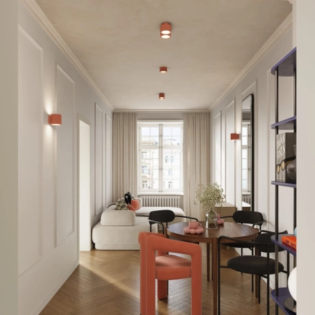 Plafonieră AURA 2 piersică Gx53