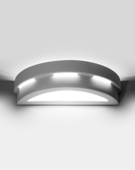 Aplică ceramică HELIOS alb + 1x bec LED E27 3000K cald 7.5W 620lm