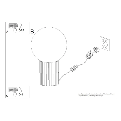 Lampă de masă HALO verde măsliniu