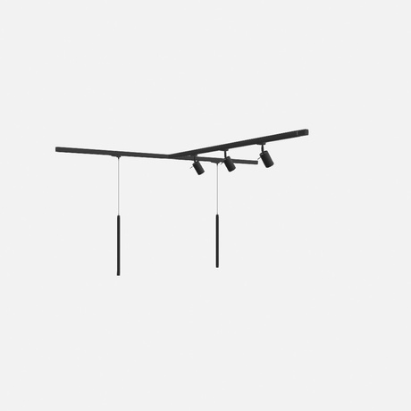 Plafonieră/lampă suspendată, 5 spoturi, sistem de șine trifazat, RING/PASTELO LED 30W 3000K