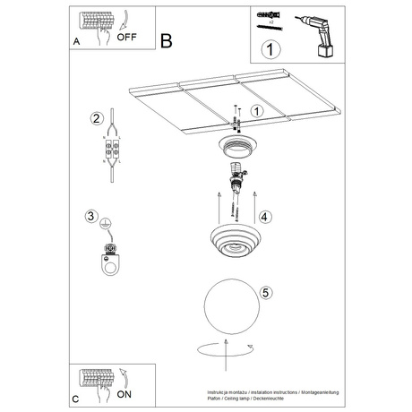 Plafonieră ZORI portocaliu IP44