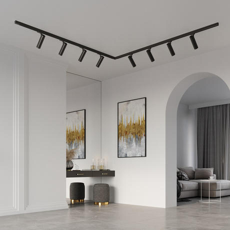 Plafonieră, 8 puncte, sistem de șine trifazat, DIREZIONE