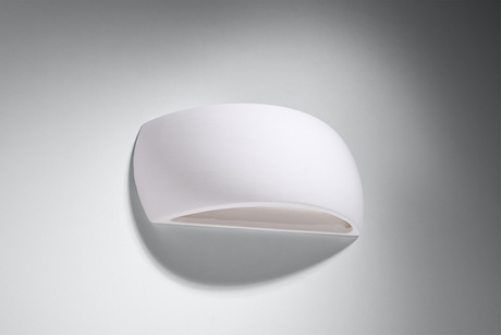 PONTIUS lampă de perete ceramică albă + 1x bec LED G9 3000K cald 4.5W 510lm