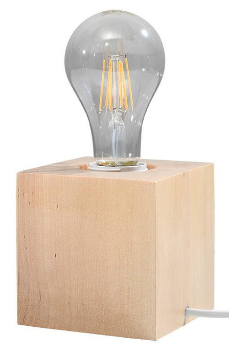 Lampă de birou ARIZ lemn natural + 1x bec LED E27 3000K cald 7.5W 620lm