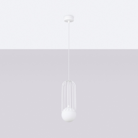 BRINA 1 lampă suspendată albă + 1x bec LED G9 3000K Warm 4.5W 450lm