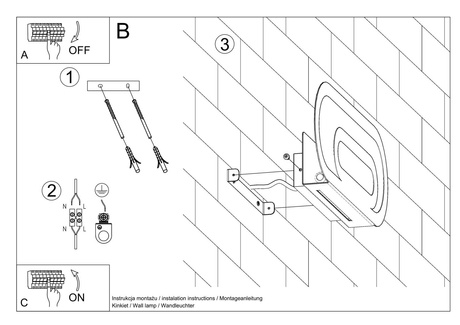 Lampă de perete SACCON alb + 2x bec LED G9 4000K Cold 4.5W 530lm