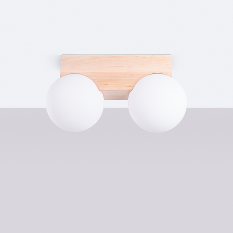 Plafonieră BULBO 2 lemn natural