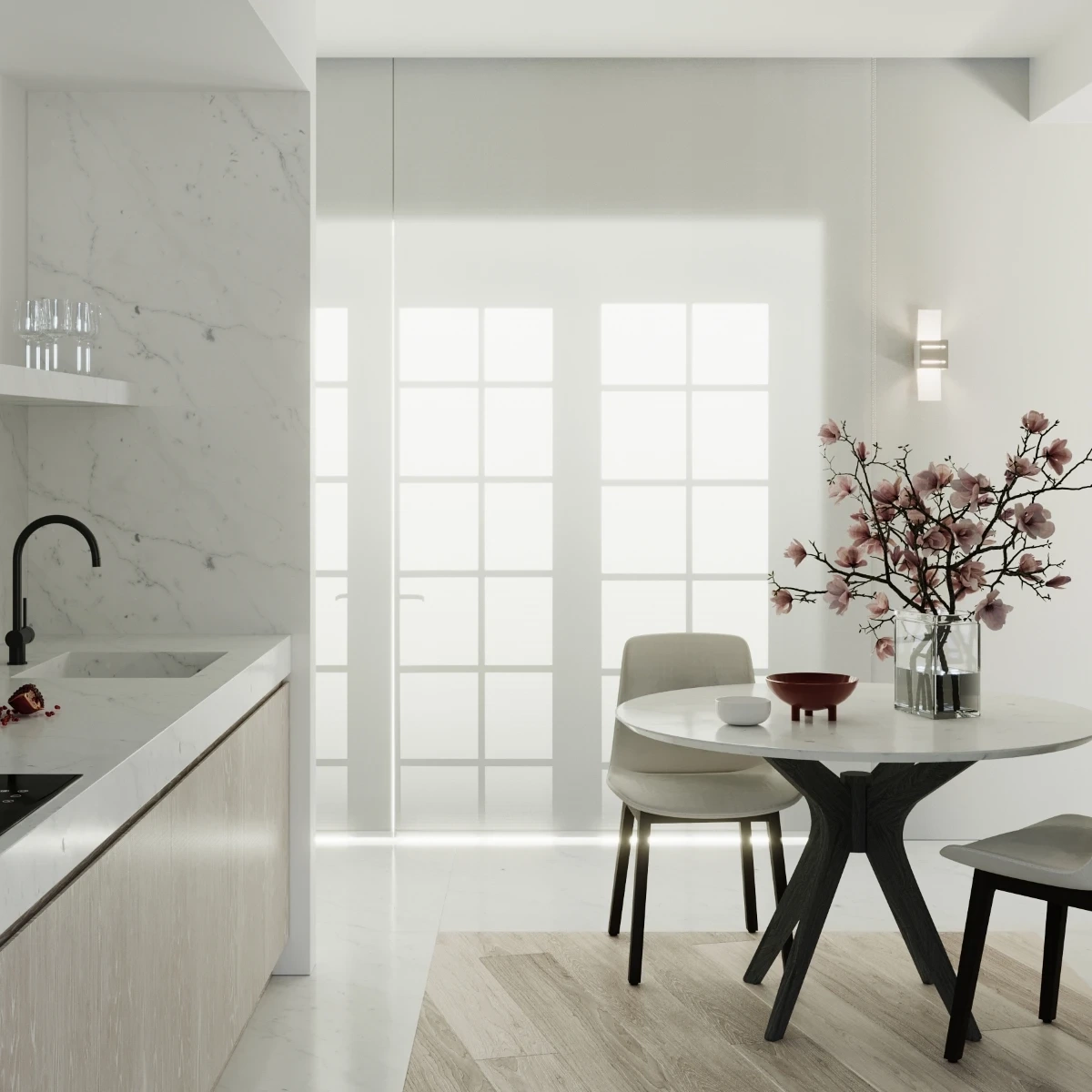 Lampă de perete LORETO gri