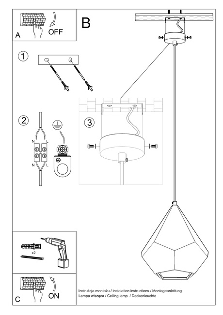 PAVLUS lampă suspendată ceramică albă + 1x bec LED E27 3000K Warm 7,5W 620lm