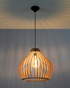 APRILLA lampă suspendată lemn natural + 1x bec LED E27 4000K rece 7,5W 650lm