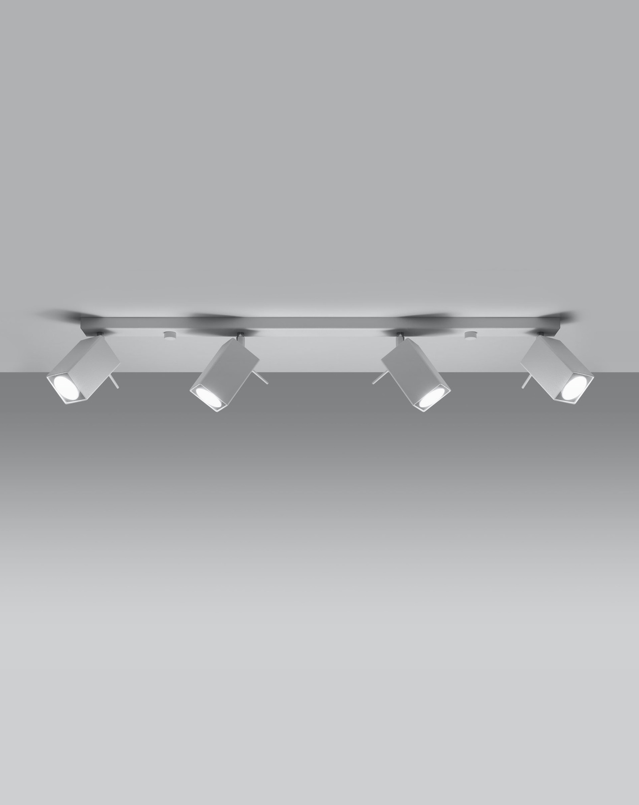 MERIDA plafonieră 4L alb + 4x bec LED GU-10 3000K cald 7W 620lm