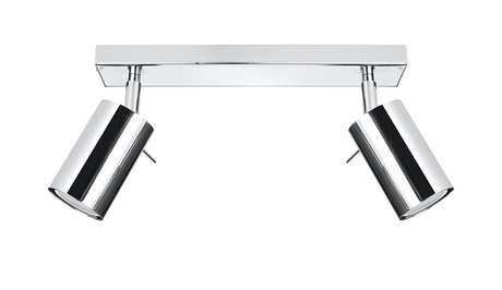 Plafonieră RING 2 crom + 2x bec LED GU-10 3000K Warm 7W 620lm