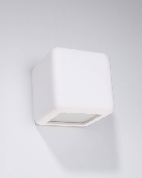 NESTA lampă de perete ceramică albă + 1x bec LED E27 4000K rece 7,5W 650lm