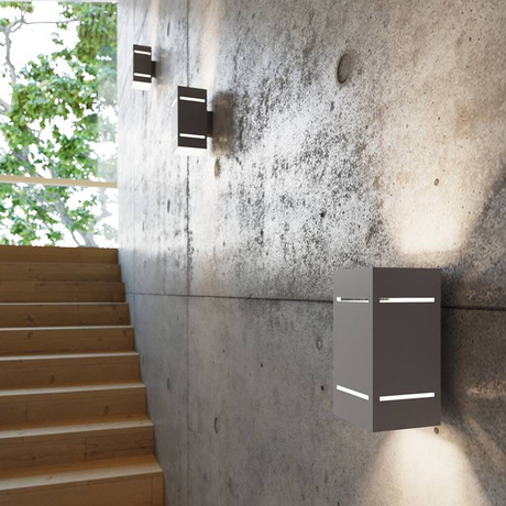 BLOCCO lampă de perete gri + 1x bec LED G9 3000K cald 4.5W 510lm