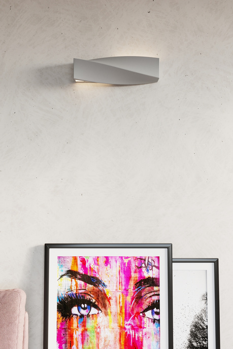 Aplică ceramică SIGMA gri + 1x bec LED E27 3000K Warm 7.5W 620lm