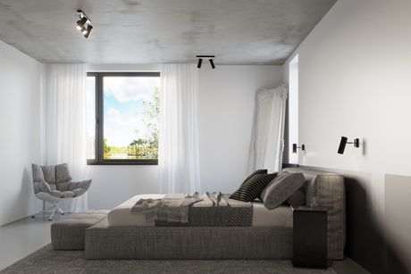 Plafonieră DIREZIONE 3 negru + 3x bec LED GU-10 3000K Warm 7W 620lm