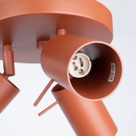 Plafonieră RING 3P roșu ochra