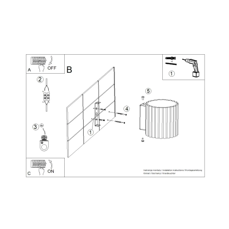 Lampă de perete AURA negru G9