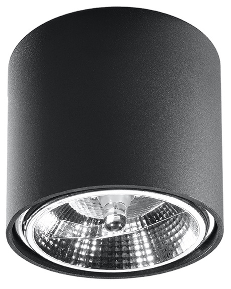 TIUBE plafonieră negru + 1x bec LED GU10 AR111 4000K COLD 10W 850lm