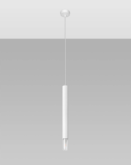 WEZYR 1 lampă suspendată albă + 1x bec LED G9 3000K Warm 4,5W 510lm