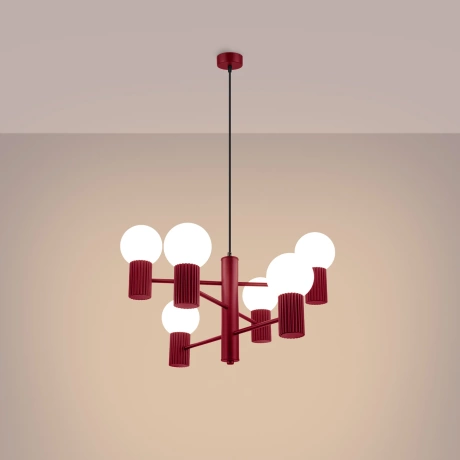 Candelabru HALO 6 burgundy