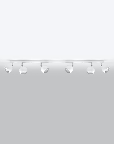 Plafonieră OCULARE 6L alb +6x bec LED GU-10 4000K rece 7W 630lm