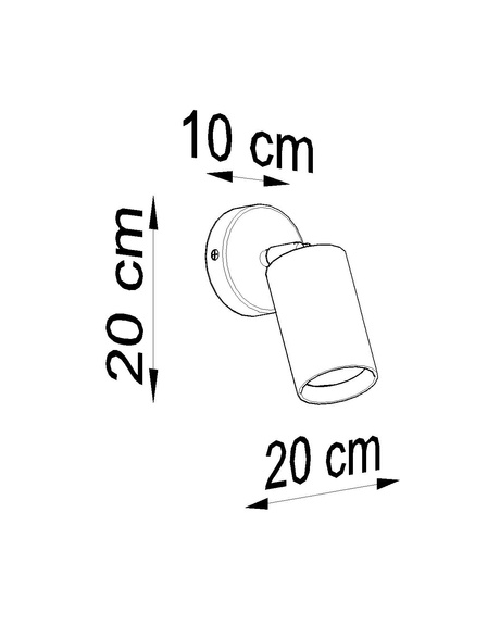 BERG lampă de perete lemn natural + 1x bec LED GU-10 4000K rece 7W 630lm