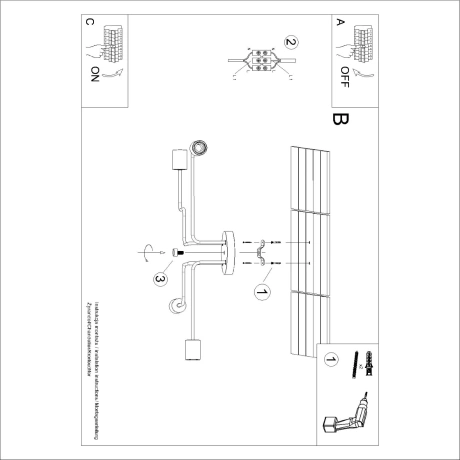 Candelabru TIMBO 4 negru