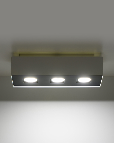 Plafonieră MONO 3 alb + 3x bec LED GU-10 3000K cald 7W 620lm