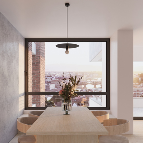 Lampă suspendată FLAVIO negru + 1x bec LED E27 4000K rece 7,5W 650lm