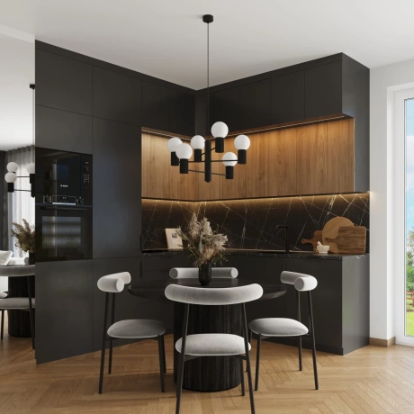 Candelabru HALO 6 negru