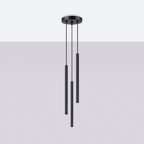 ARCHE 3P lampă suspendată negru + 3x bec LED G9 3000K Warm 4.5W 450lm